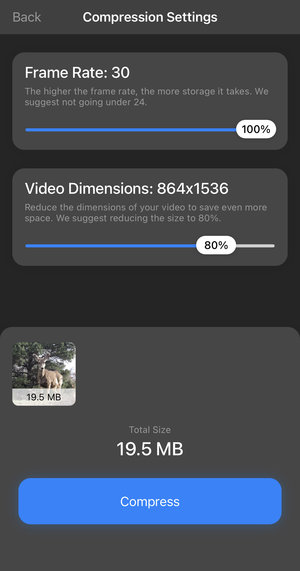 How to use Compress Videos & Resize Video on iOS