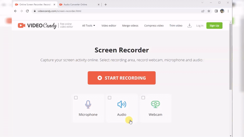 Online screen recorder