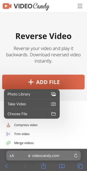How to reverse video on iPhone with Video Candy