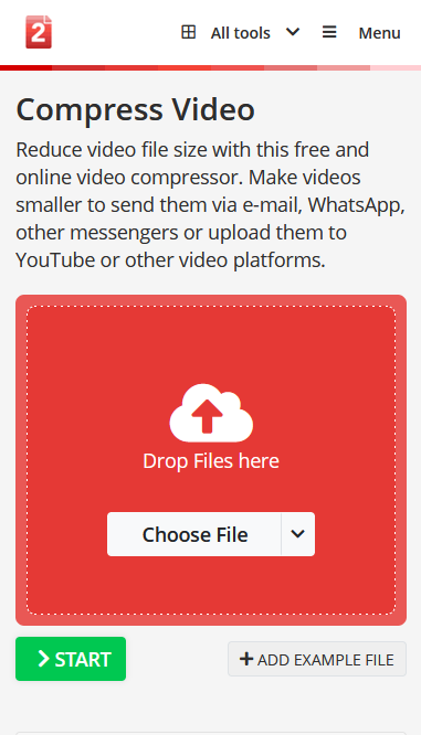 Online video size reducer Compress2go