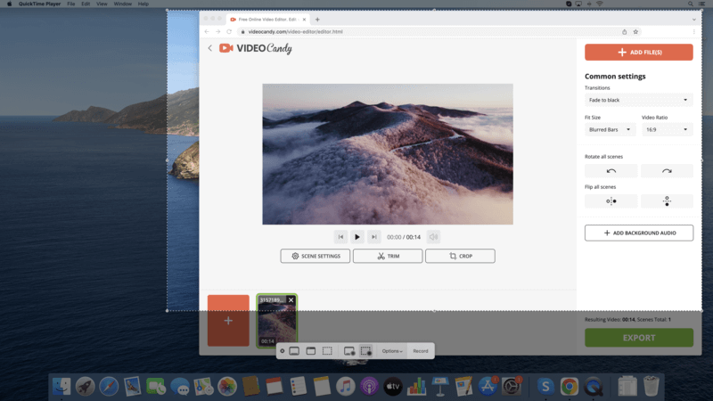 QuickTimePlayer to record screen on macOS