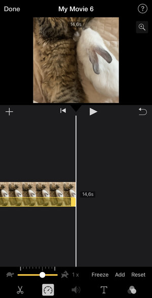 Speed up a video on iPhone with iMovie