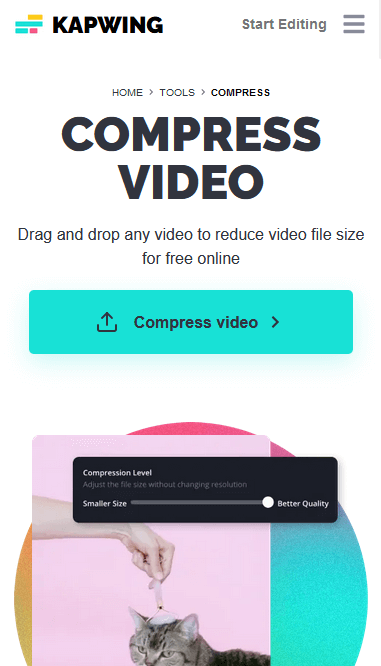 Video compressor by Kapwing