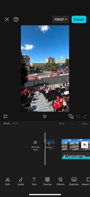 Upload music to TikTok in CapCut