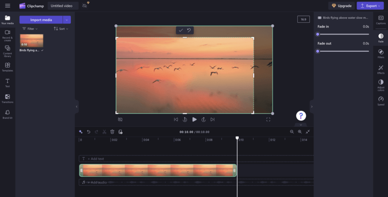 Cropping tool within the video editor - Clipchamp