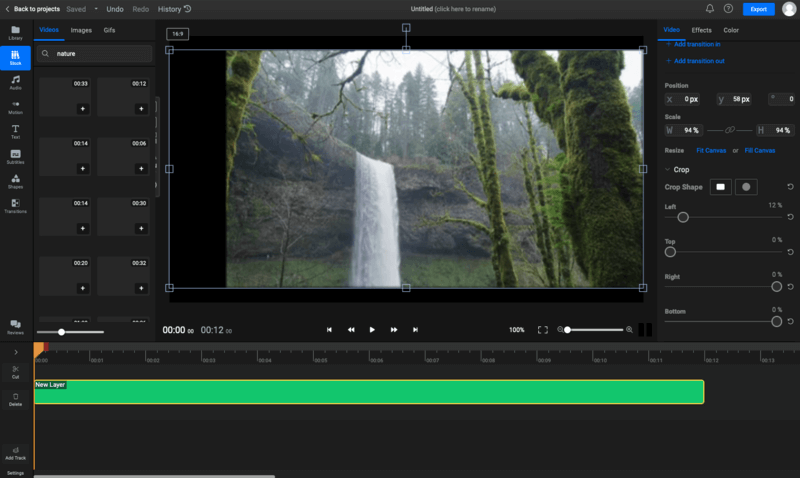 Video editor with a cropping tool - Flixier