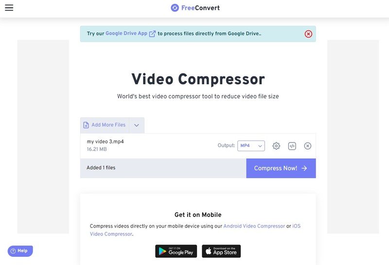 Online video compressor